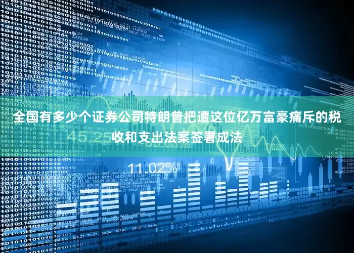 全国有多少个证券公司特朗普把遭这位亿万富豪痛斥的税收和支出法案签署成法